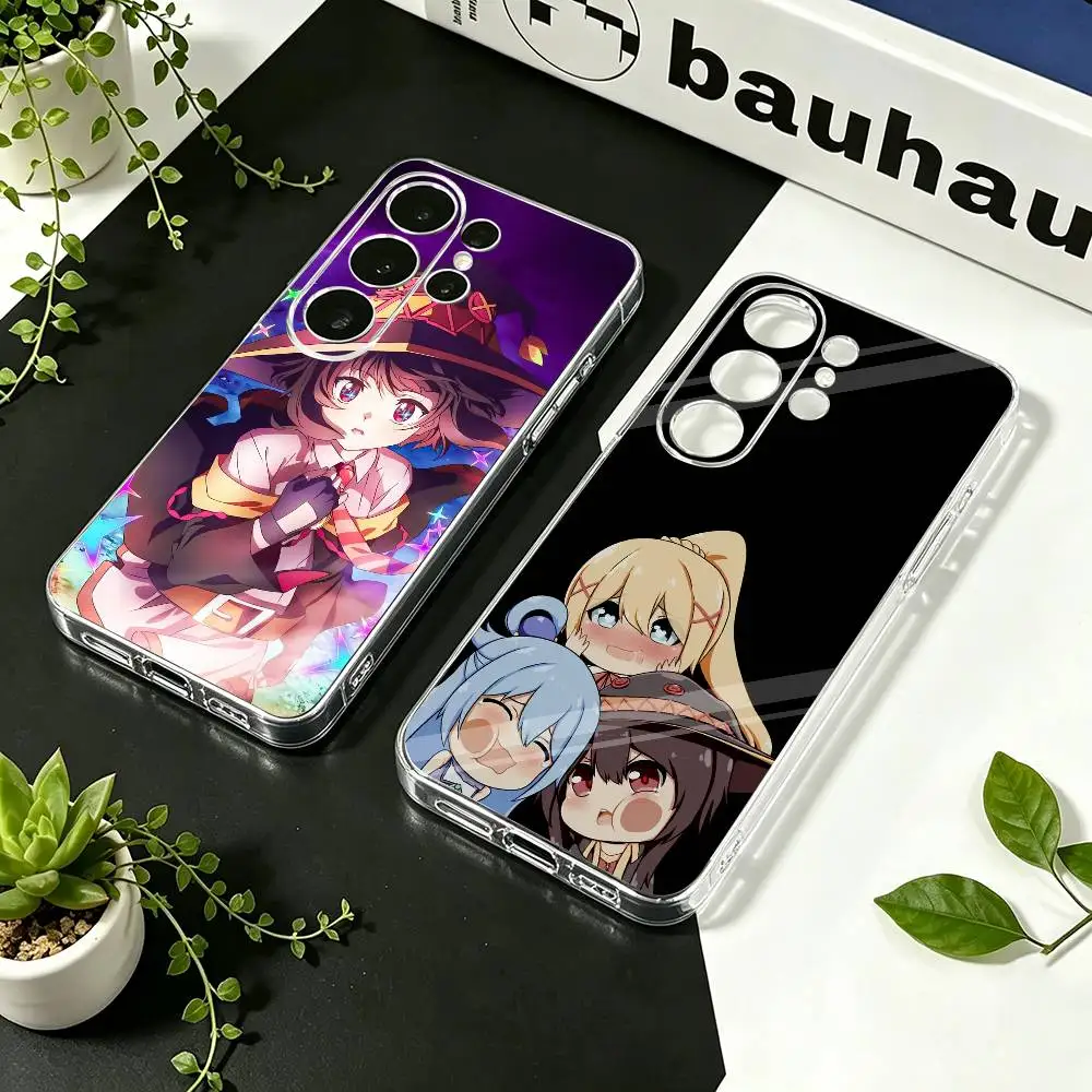 Konosuba  Phone Case For Samsung S21 S20 Ultra Plus FE S10 Transparent Silicone Phone Cover