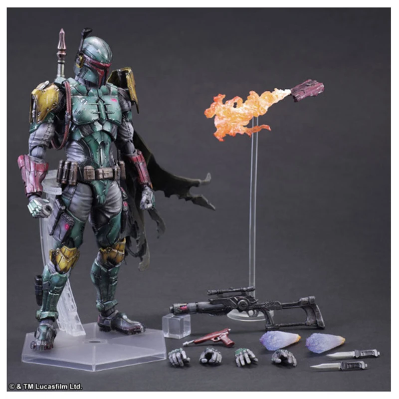 Play Arts Kai Boba Fett Darth Vader Stormtrooper Darth Maul Figure Movable Model Toy Collect Christmas Gift