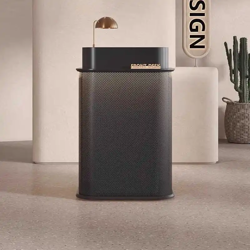 

Reception Desk Modern Style Compact Wooden Counter Perfect for Beauty Salon Hotel Office Clinic Front Arrangement Use