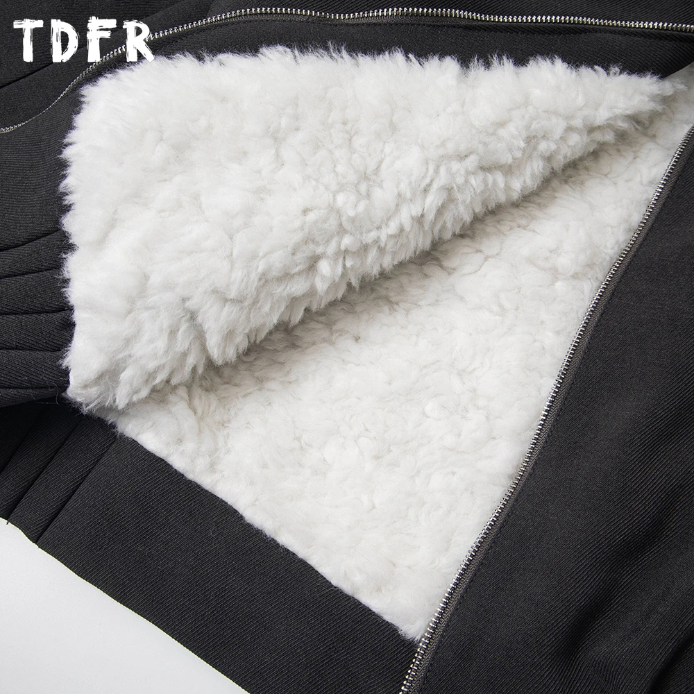 Jaqueta acolchoada de carga de cor sólida masculina bainha plissada inverno retro casual gola manga longa grosso outerwear homem