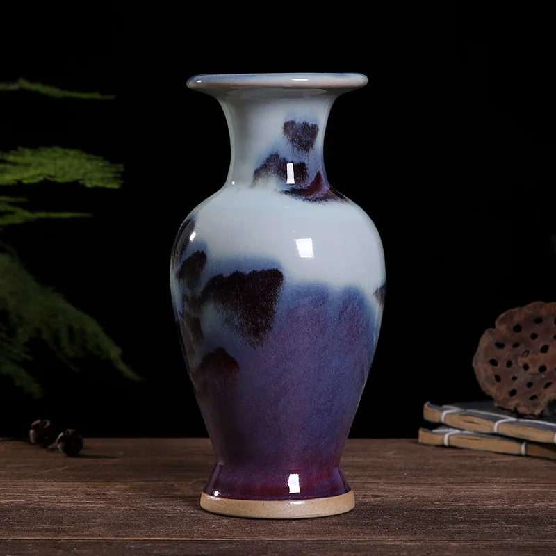 Exquisite ceramic vase ornaments living room home decorations Chinese Jun porcelain handicrafts creative gifts