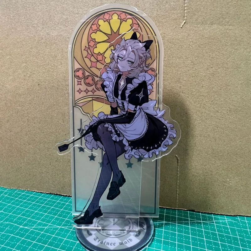 Anime Figure Genshin Impact Diluc Venti Xiao Zhongli Scaramouche Heizou Cyno acrilico Stand modello piatto Desk Decor Sign Fans Gift