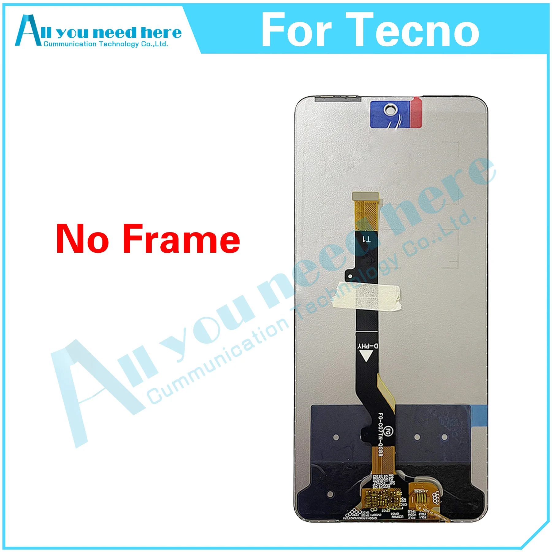 100% Test For Tecno Camon 17P CG7 CG7N Camon17P LCD Display Touch Screen Digitizer Assembly Repair Parts Replacement