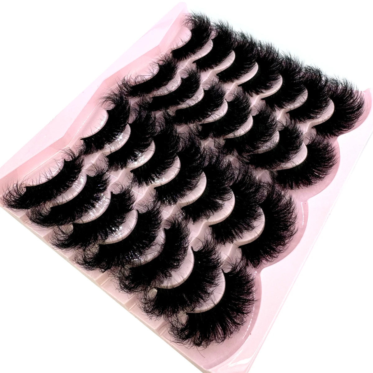 New Super thick eyelashes 25mm Mink Eyelashes Fluffy Lashes Dramatic Messy Long False Eyelashes Makeup Wholesale 3d mink lashes