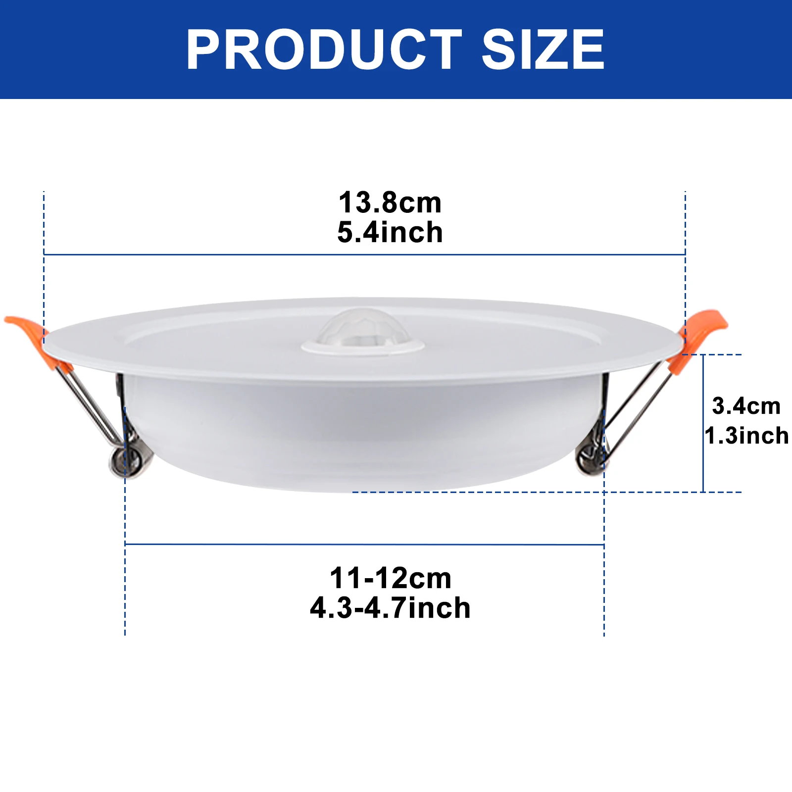 Światła wpuszczone W sufit LED 12W czujnik ruchu do pomieszczeń okrągła lampa AC85-265V biały/ciepły biały Downlight do domowego oświetlenia