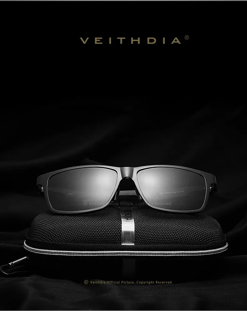 Veithdia Herren Sonnenbrille Aluminium polarisierten Spiegel Sonnenbrille fahren Sport brille Brillen Zubehör für männliche Frau v6560 – Detail 4