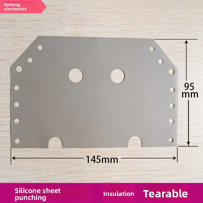 Thermal Insulating Washer 95x145x0 3mm Silicone Anti Tear Gasket with Hole for Capacitor Power Supply