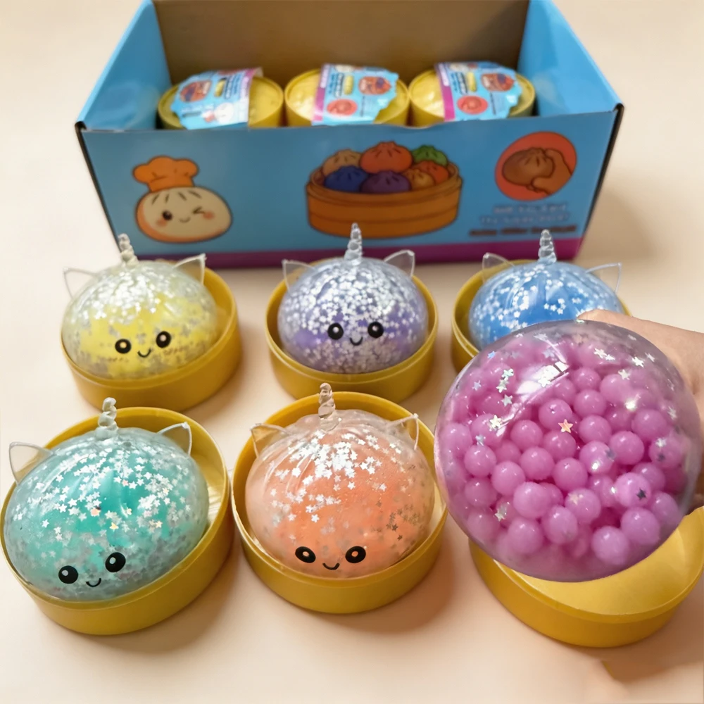 Kawaii Simulation Unicorn Dumpling Squishy Giant Bao Bun Squeeze Fidget Anti Stress Anxiety Relief Office Desk Decor Gift Idea