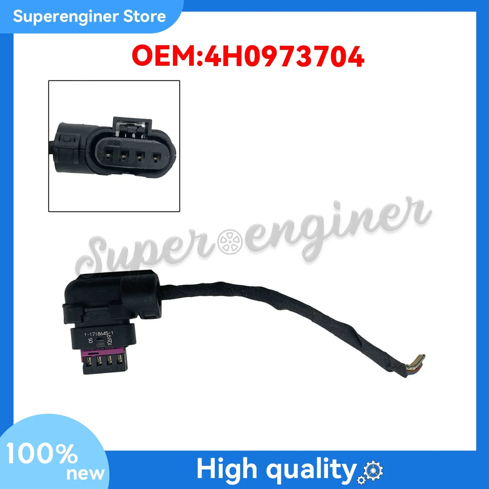 4H0973704 FOR AUDI VOLKSWAGEN GOLF MK7 2016 ENGINE WIRING LOOM HARNESS PLUG CONNECTOR NEW