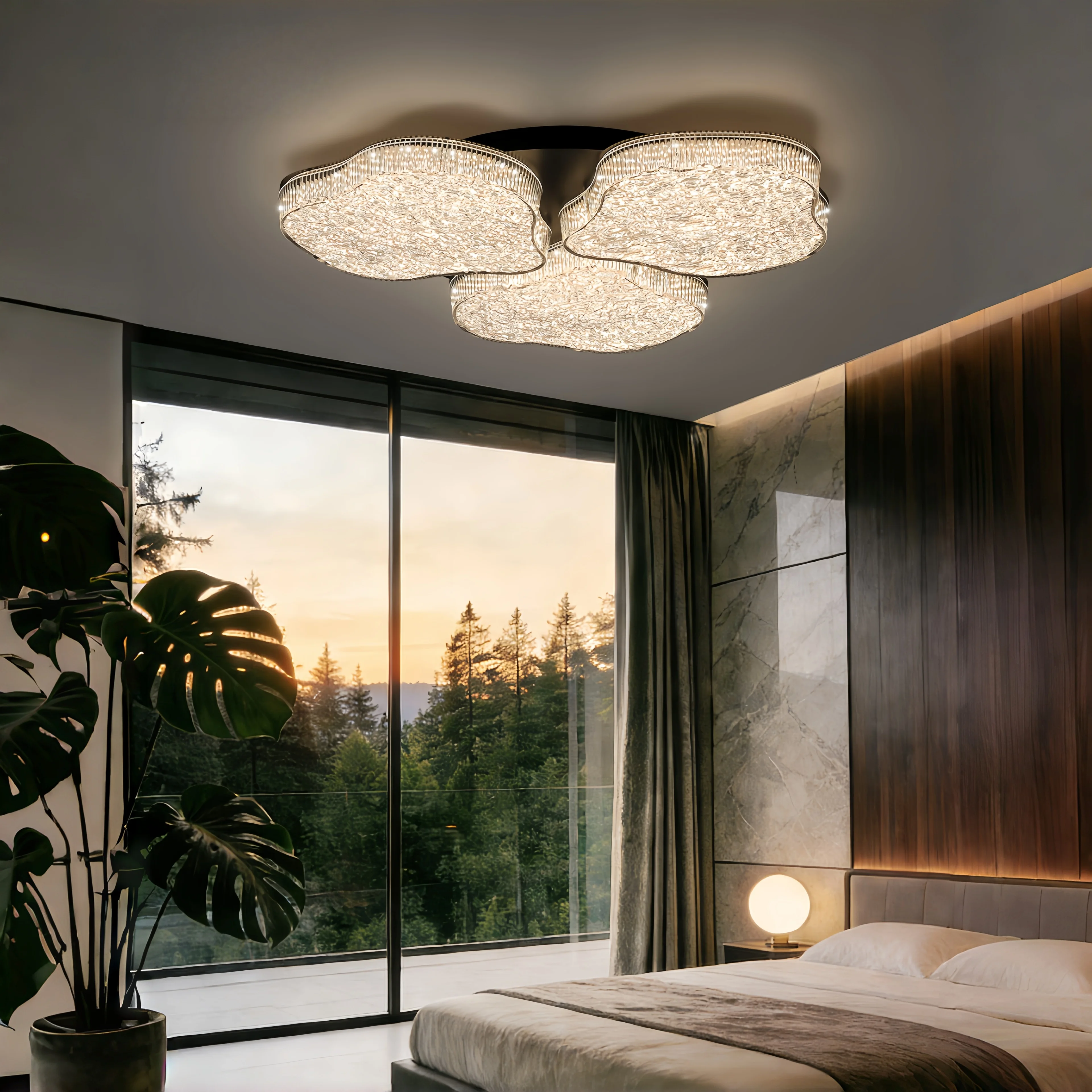 Bedroom Ceiling Light 2026 New Italian Minimalist High Eye Protection Room Main Lamp Cloud Shape Dimmable LED Home Decor Fixture