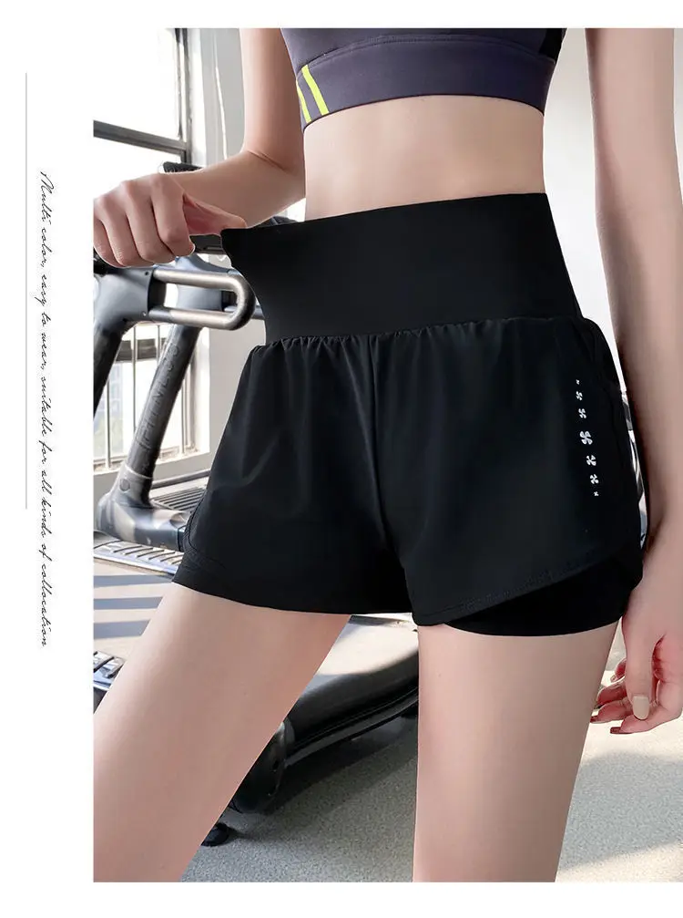 Women Sport Shorts 2-deck Running Shorts Yoga Bottoms Summer Gym Sportswear Fitness Training Jogging Short Pants 2023 New