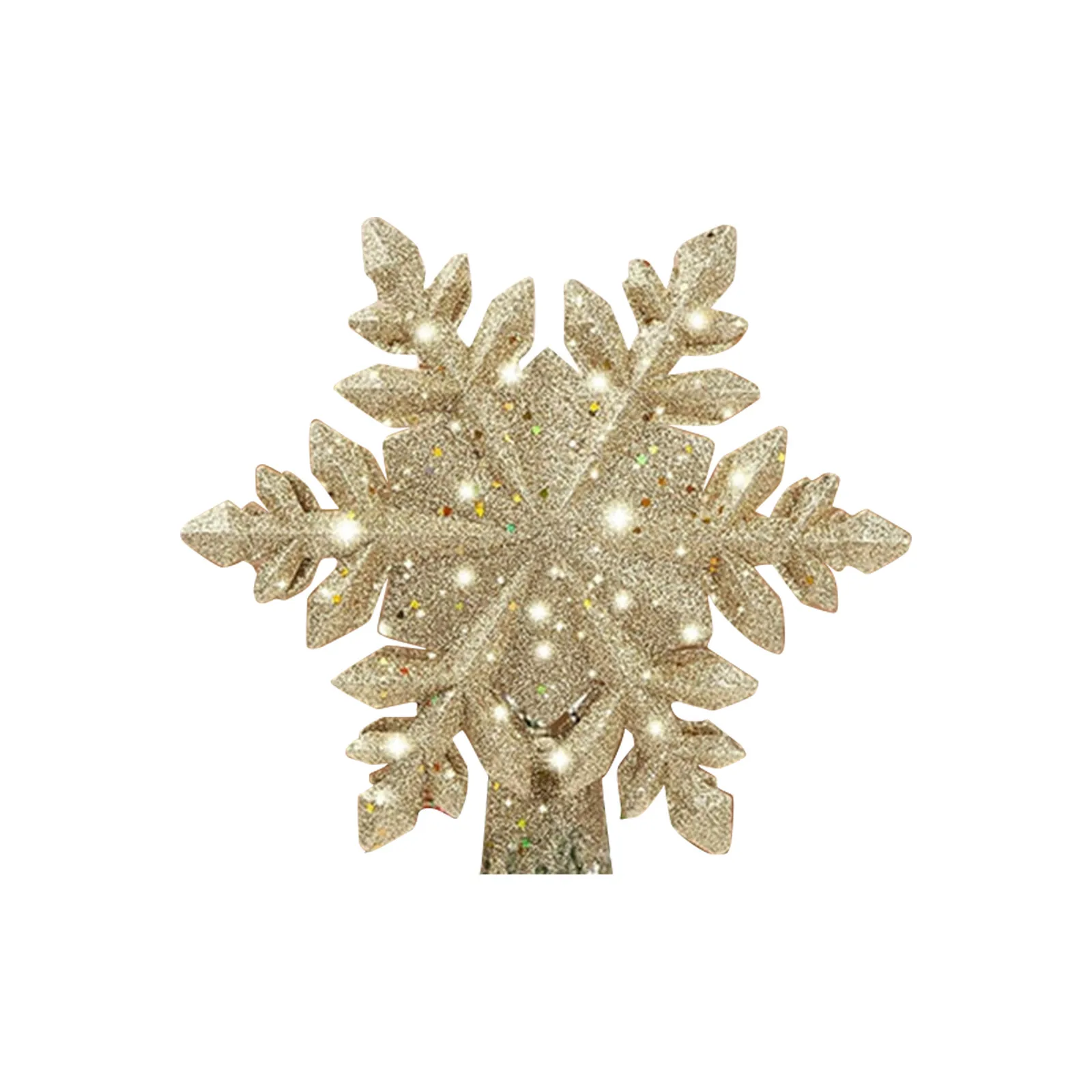 Christmas Tree Topper, Purtuemy 3d Snowflake Projection Lighted Tree Topper Christmas Decorations, 9 In Snowflake Xmas Ornaments