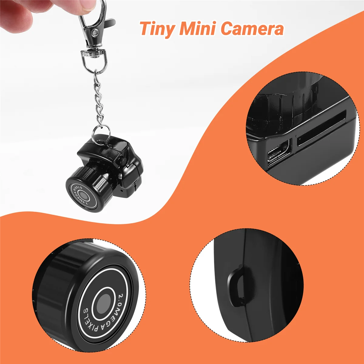 Minúsculo Mini Câmera De Vídeo HD, Gravador De Áudio Webcam, Filmadora Pequena, Segurança Segredo Babá, Esporte Automóvel, Y2000