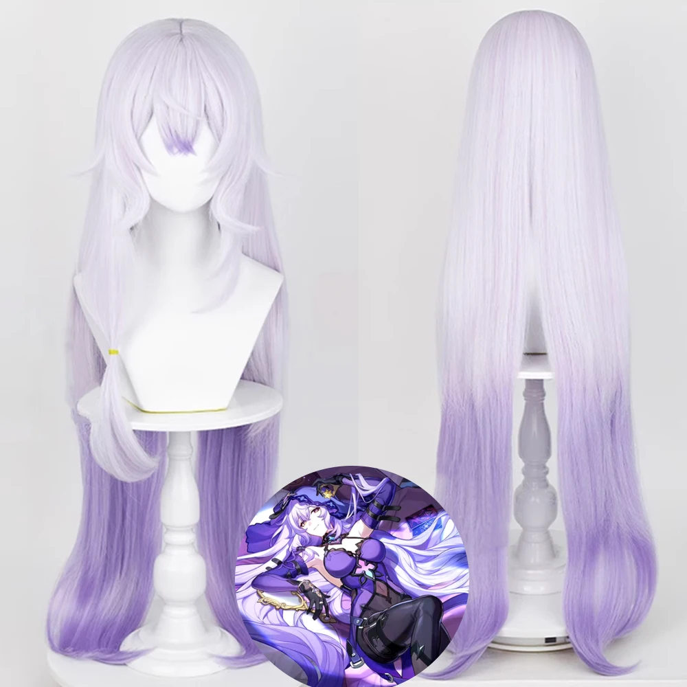 RANYU Honkai Star Rail Black Swan Wig Synthetic Long Ombre Purple Women Game Cosplay Hair Heat Resistant Wig for Party