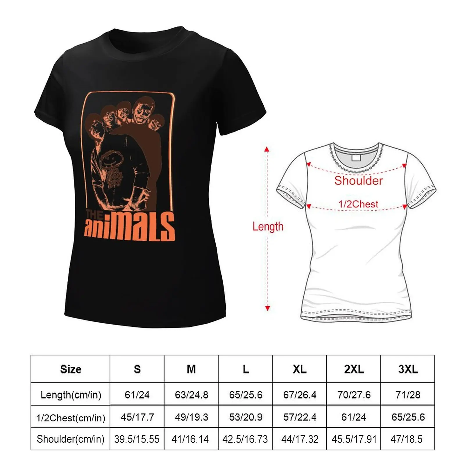 The Animals 60s Rock Band T-Shirt aesthetic clothes summer top tops Short sleeve tee t-shirts for Women loose fit