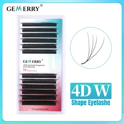 GEMERRY Cilios W 4D W-shaped Eyelash Extension Automatic Flowering W Lashes LU/L/C/D Curl High Quality Individual Fake Eyelashes