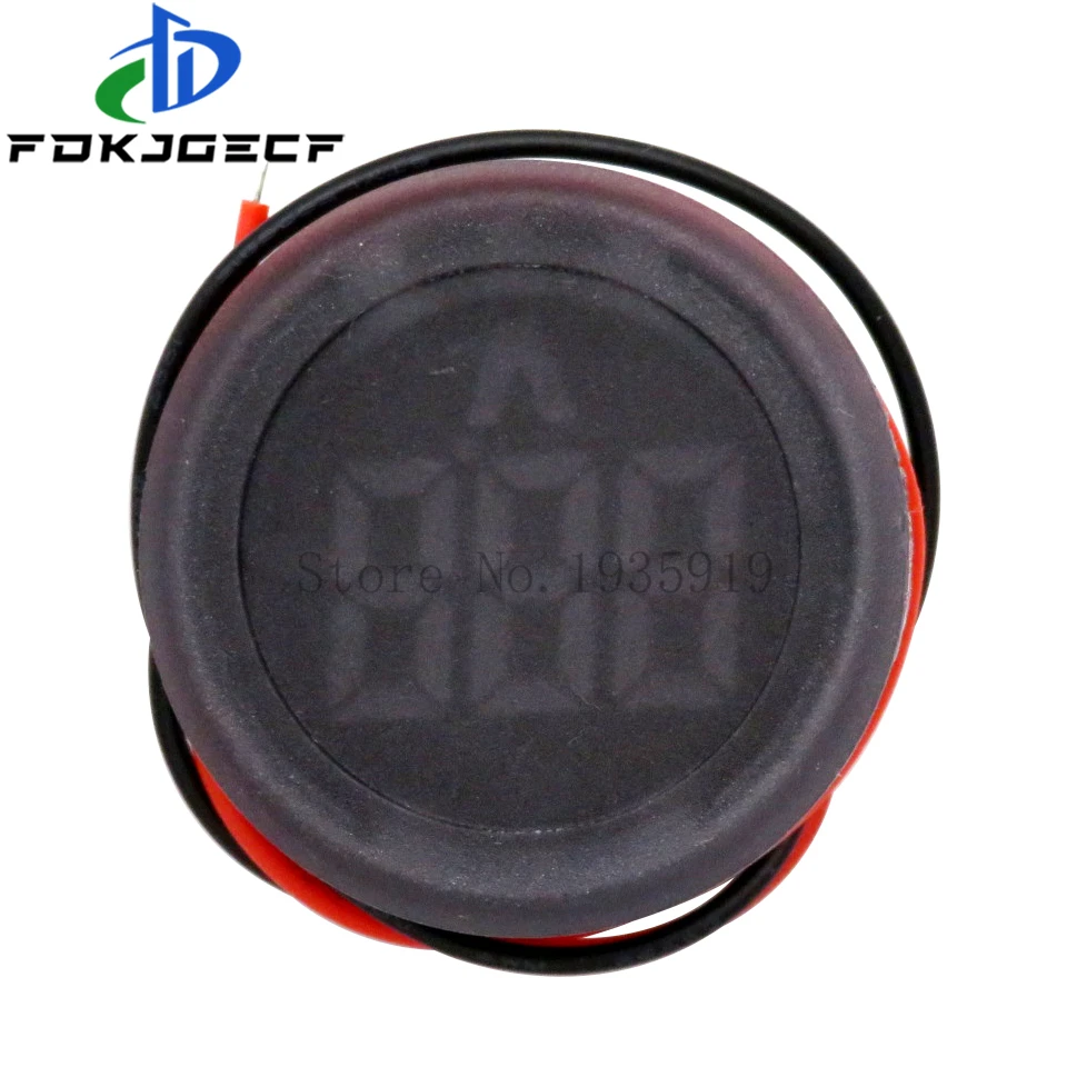 DC 4-100V LED Digital Display Circular Two-wire Voltmeter DC Digital Voltmeter Head Display Reverse Connection Protection