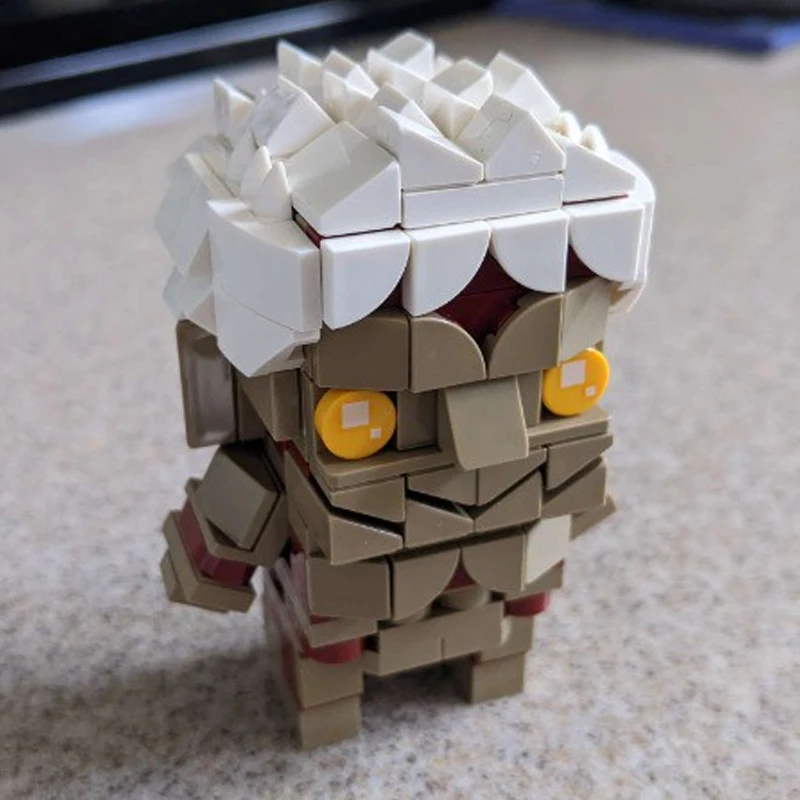 Bricklink MOC Japan Anime Figures Attack on Titan Nine Giants Brickheadz Sets Building Blocks Kid Toys Halloween Gift