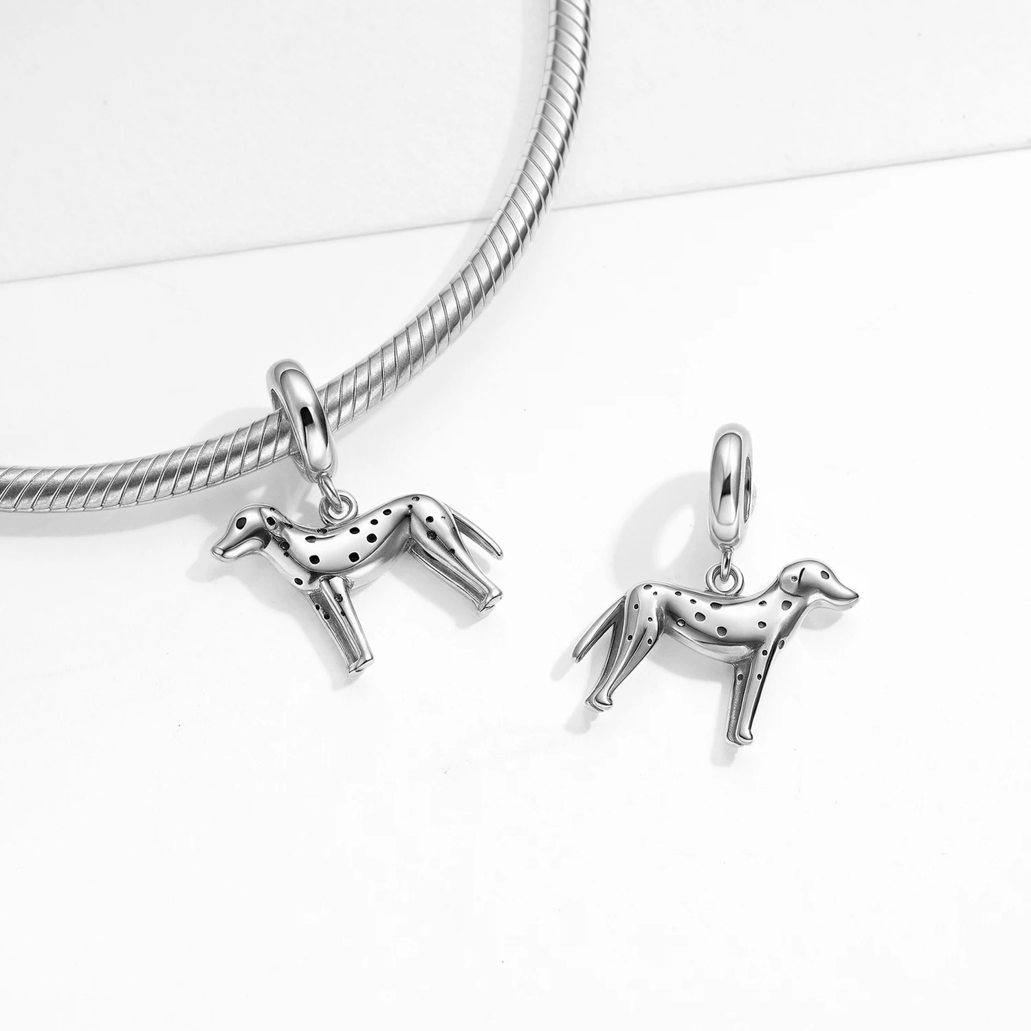 925 Sterling Silver Animal Pets Dog Paw Print Family Pendant Charm Bead Fit Original Bracelet Diy Jewelry Accessories Beads