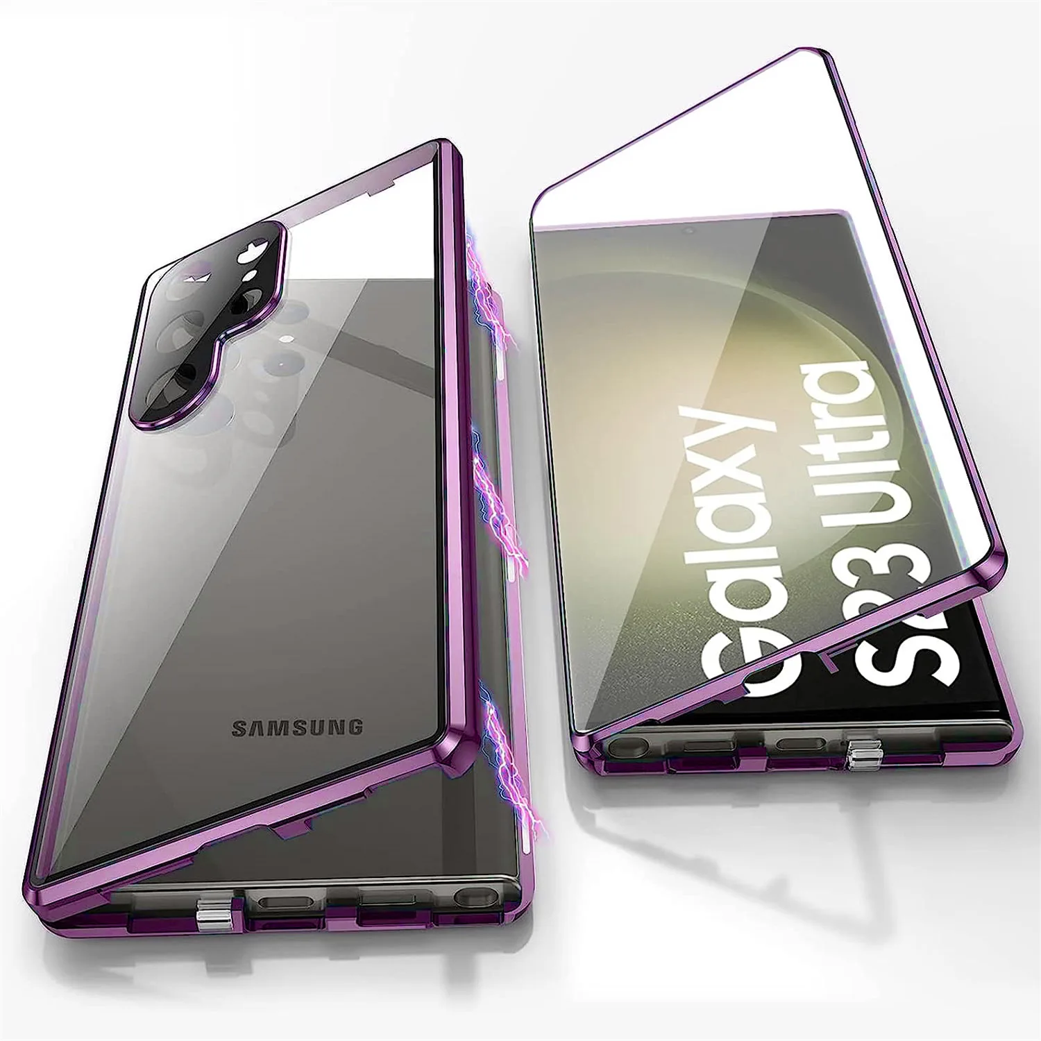 360 ° Vollständige Abdeckung Ultra HD Displayschutz-Hülle für Samsung S26 Ultra S25 S24 S23 Plus FE Metall Magnetische Adsorptions-Randabdeckung – Detail 7
