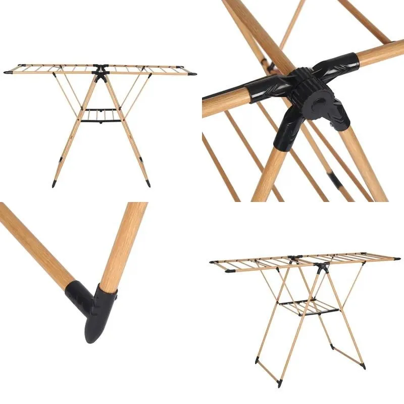 Modern Simple Stainless Steel Floor to Ceiling Airfoil Drying Rack for Household Balcony Outdoor Quilt Clothes Drying