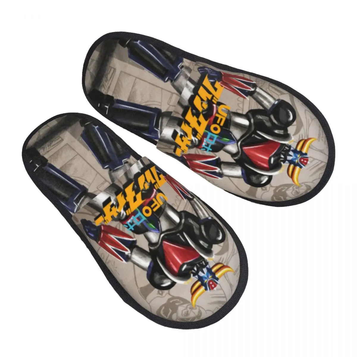 Mazinger Z zapatillas de invitados de Anime para mujer, zapatilla de casa con estampado personalizado de OVNI, Robot Goldorak