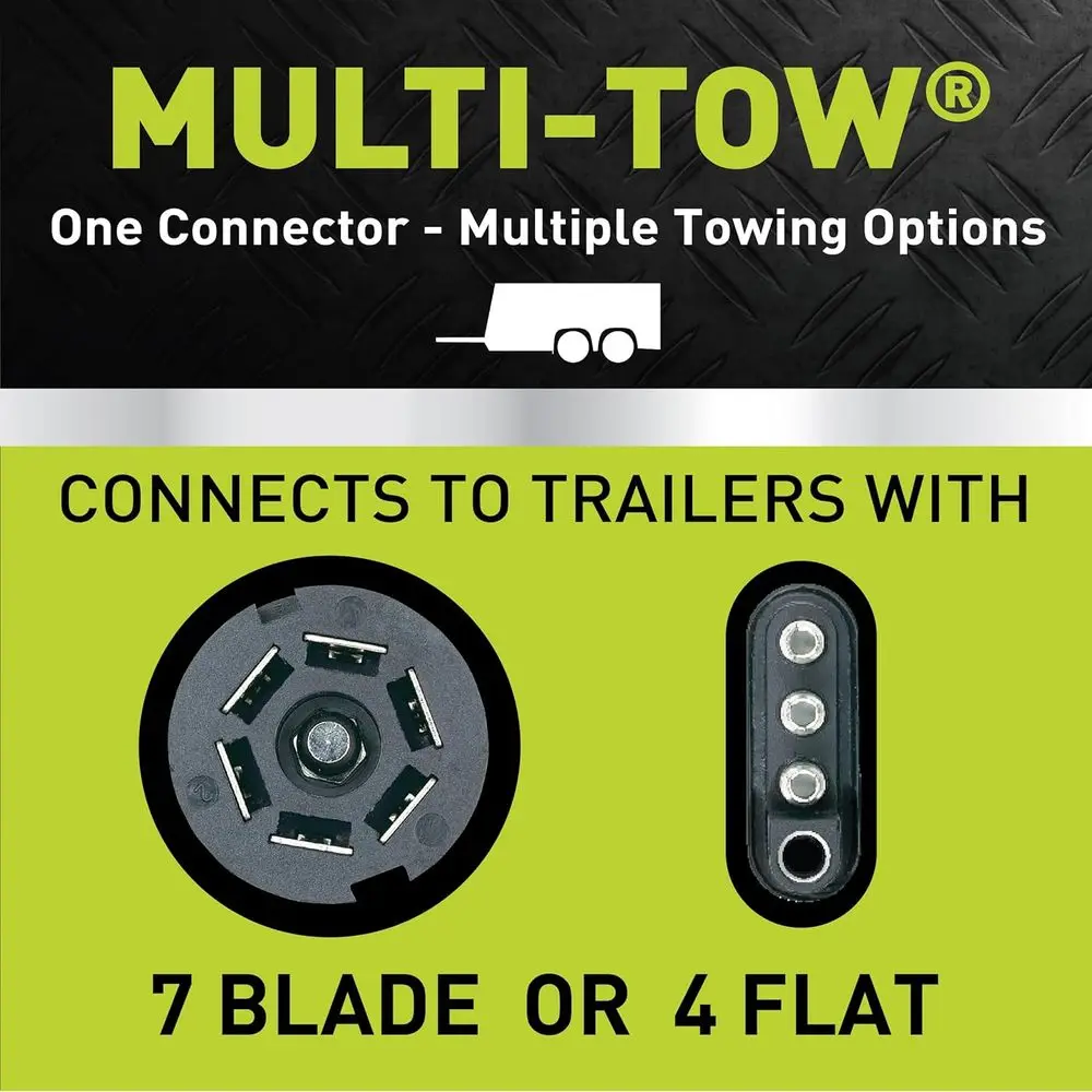 حلول سحب هوبكنز 47180 التحمل متعدد السحب 4 شفرات مسطحة إلى 7 شفرات RV ومجموعة أسلاك مسطحة #3