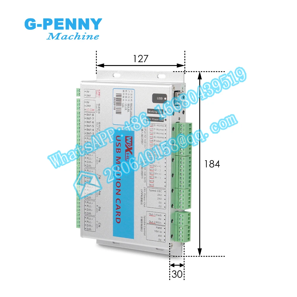 MKX-M4 Mach4 USB Motion Card 3/4/6 Axis Frequency 2000KHZ Controller For CNC Engraving Cutting Machine