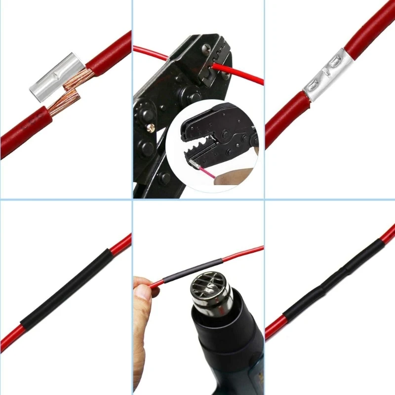Mới 200 Chiếc Chuyên Nghiệp Dây Uốn Nhẫn & 45 Ống Co Nhiệt Dùng Cho Điện