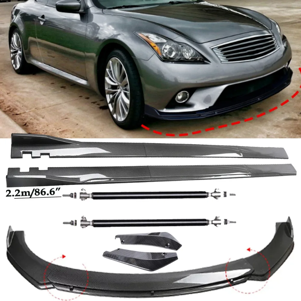 

Carbon Fiber Front Bumper Lip Spoiler & Side Skirt For Infiniti G37 Coupe G United States