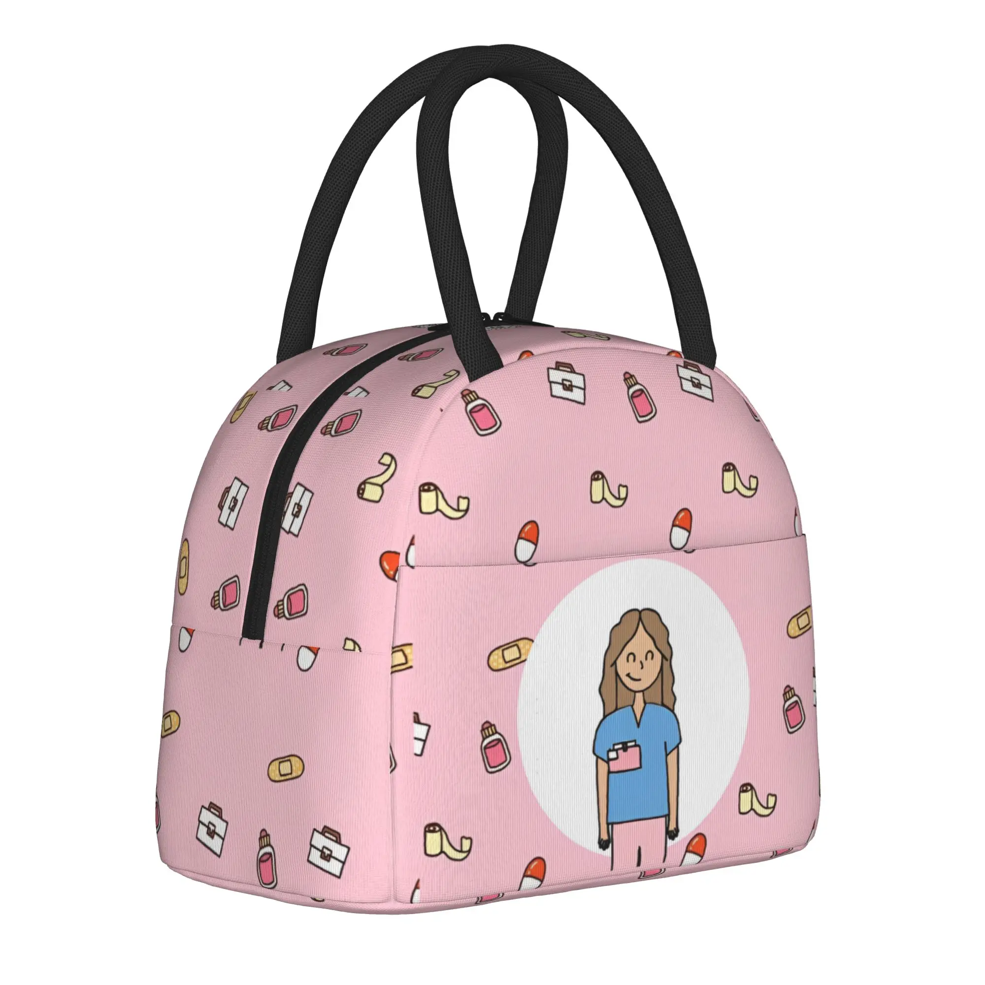 

Kawaii Enfermera En Apuros Insulated Lunch Bags Large Nurse Reusable Cooler Bag Tote Lunch Box School Picnic Bento Pouch
