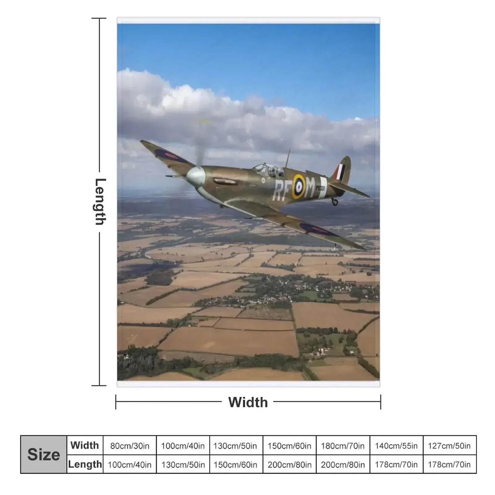 Laguna Spitfire 303 Squadron Throw Blanket Blankets Sofas Of Decoration Travel heavy to sleep Blankets