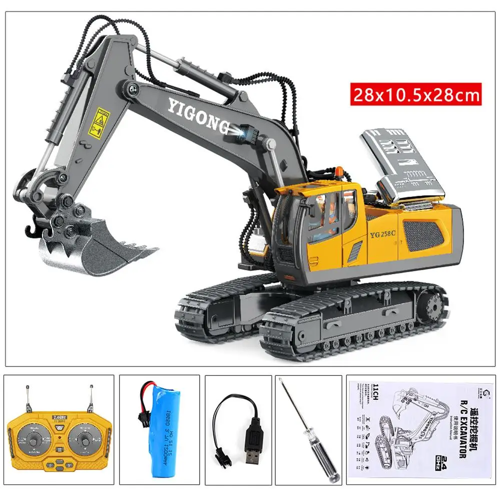 Remote Control Engineering Car Excavator Bulldozer Dump Truck Toy Rc Car For Children Birthday Gifts