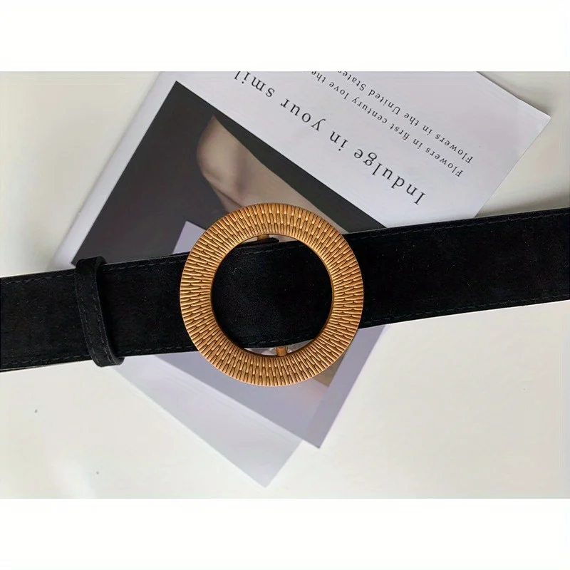 Wide Belt Female Dress Belts Decorate Waistband Fashion Round Buckle Belt Party Belt