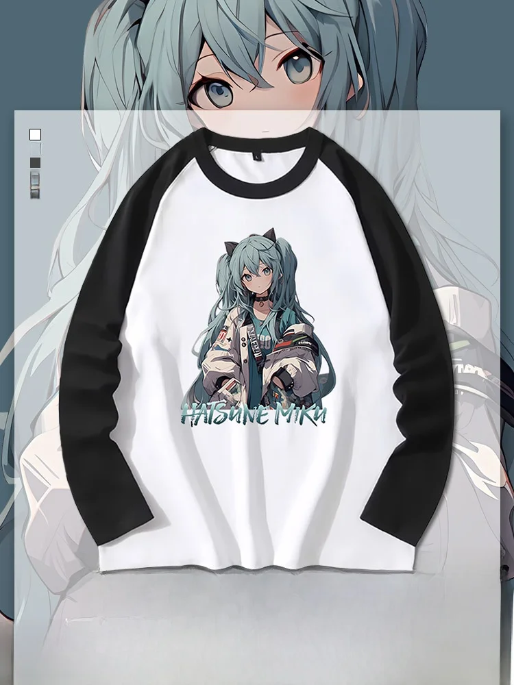 

Футболка с длинным рукавом из чистого хлопка, свободного кроя, с круглым вырезом, 280 г/м², для подростков, повседневная, дышащая, модная, в стиле Future Girl