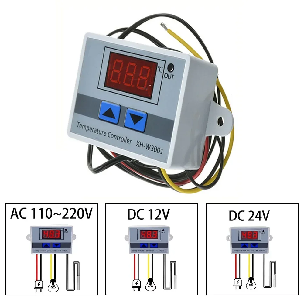 1/2pcs Digital Temperature Controller For XH-W3001 For Microcomputer Greenhouse Cultivation Temperature Control