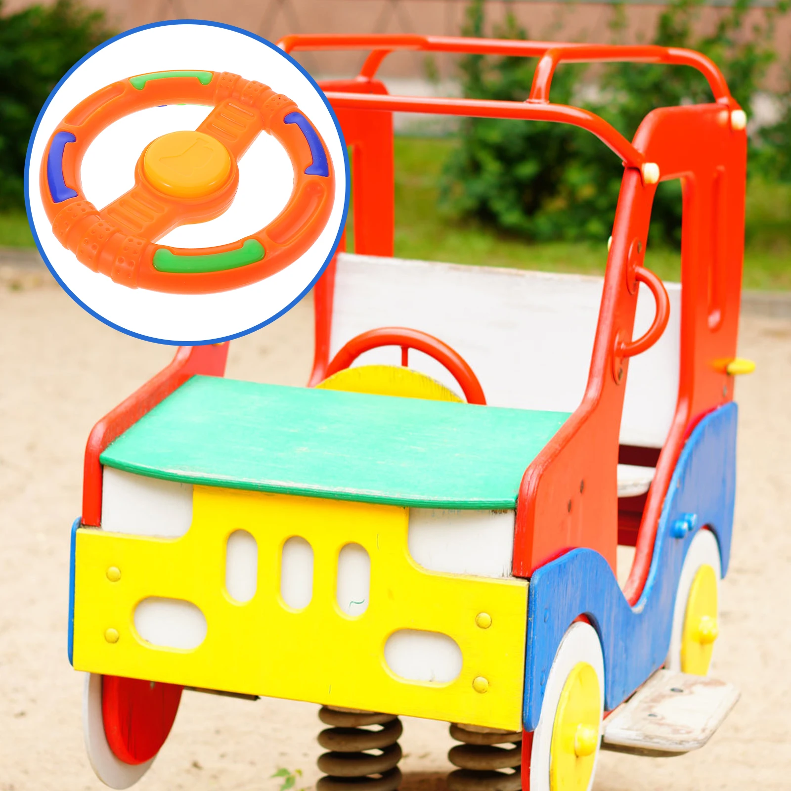 

Thickened Machine Steering Wheel Car Seat Toy for Outdoor Plastic Wheels Toddlers