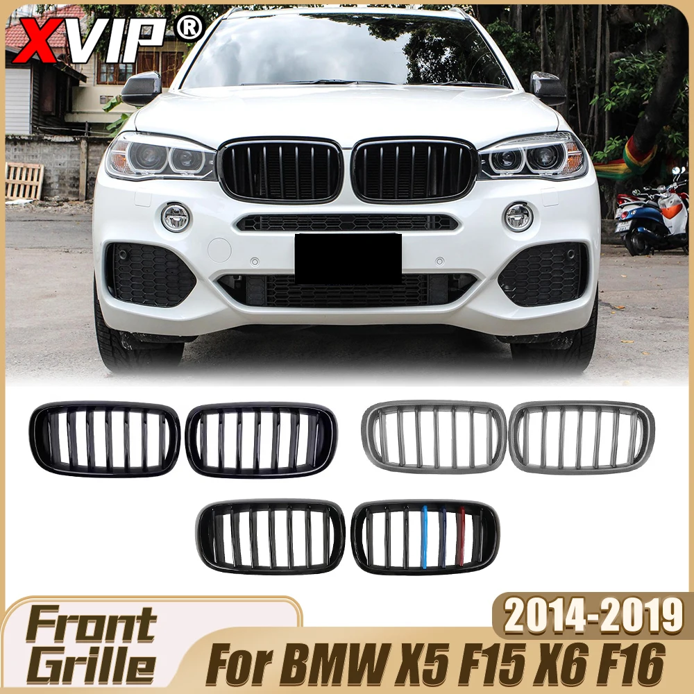 

XVIP Matte Black Single Line Style Front Racing Grille Glossy M-Color Bumper Grille Upper Grille For BMW X5/X6 F15/F16 2014-2019