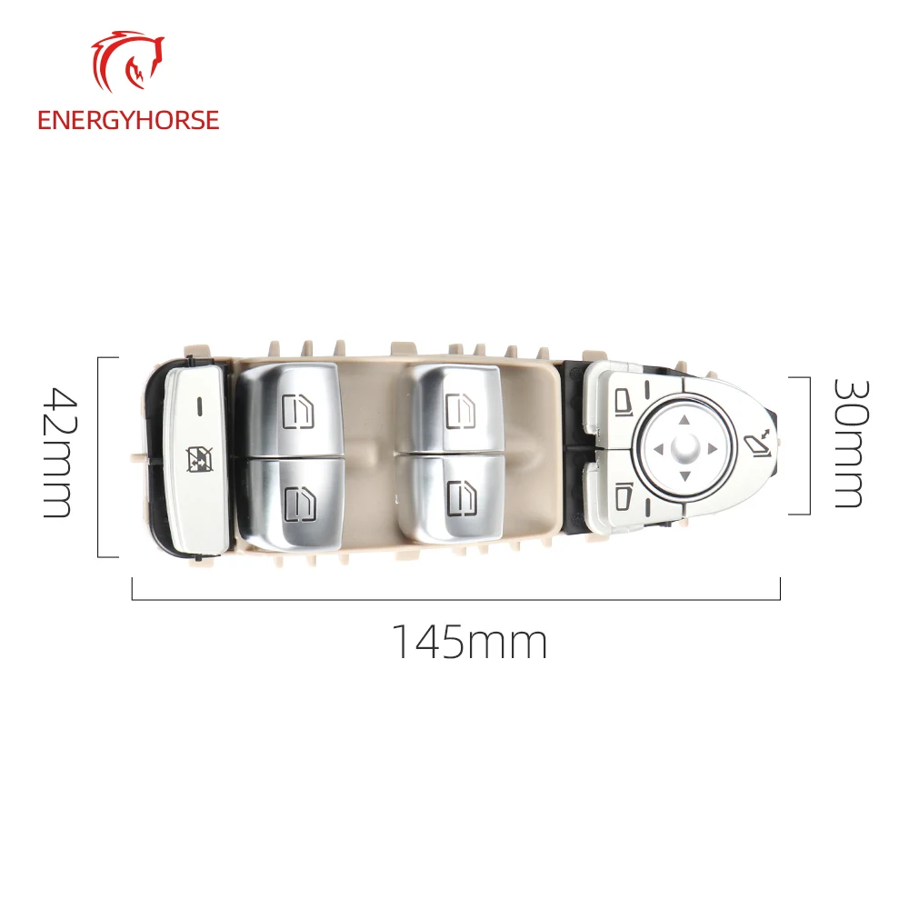 Botão de Interruptor Elétrico Janela para Mercedes, W205, W253, Interruptor De Controle De Vidro Da Porta Do Veículo, Benz C, Classe GLC, C200, C200, GLC260