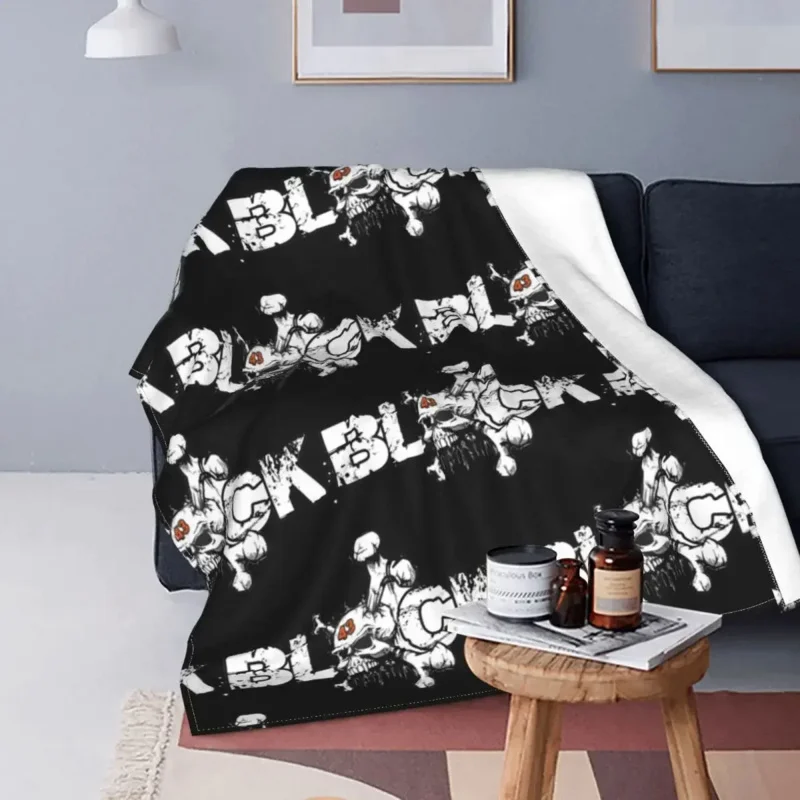 Rock Skull Racing Ken Block Blanket Fleece Spring/Autumn Multifunction Super Warm Throw Blankets for Sofa Outdoor Bedding Throws