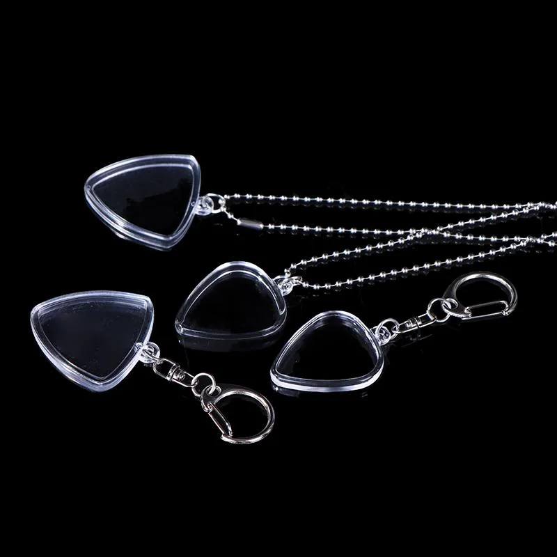 Guitarists Storage Guitar Pick Collection Box Clear Holder Keyring Bag Heart Shaped Picks Size Case Musical Accessories