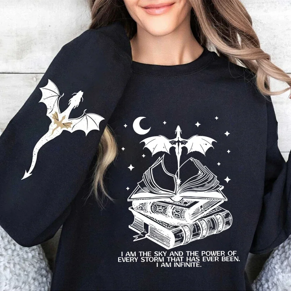 Sudadera de doble cara de la Universidad Basgiath War, suéter de cuarta ala, camisas de Fly Bookish, sudaderas de manga larga Unisex, nuevo