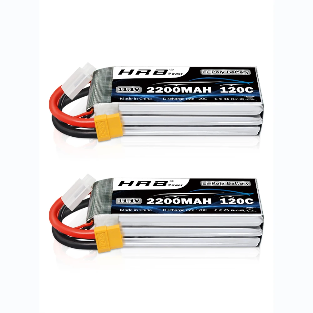 HRB 3S Lipo Batterie 11,1 V 2200 mAh 120C Drone Batterie mit XT60 Stecker für RC Auto Lkw Tank UAU Flugzeug FPV Drohnen RC Boot