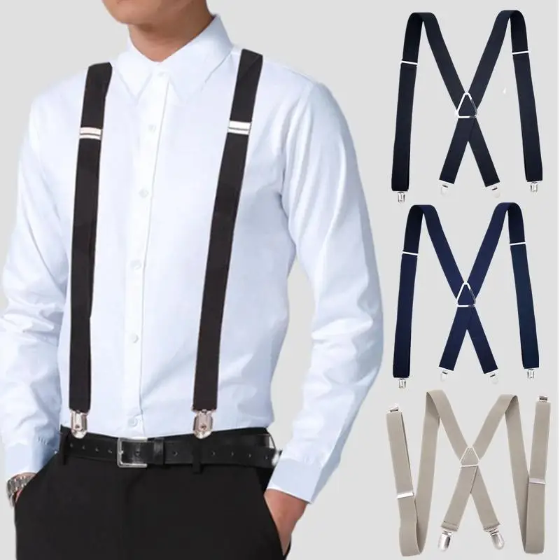 

Men Work Heavy Duty Suspenders Adjustable Elastic Trouser Braces Belt Strap Suspenders Braces Women Pants Shirt Skirt Accessorie