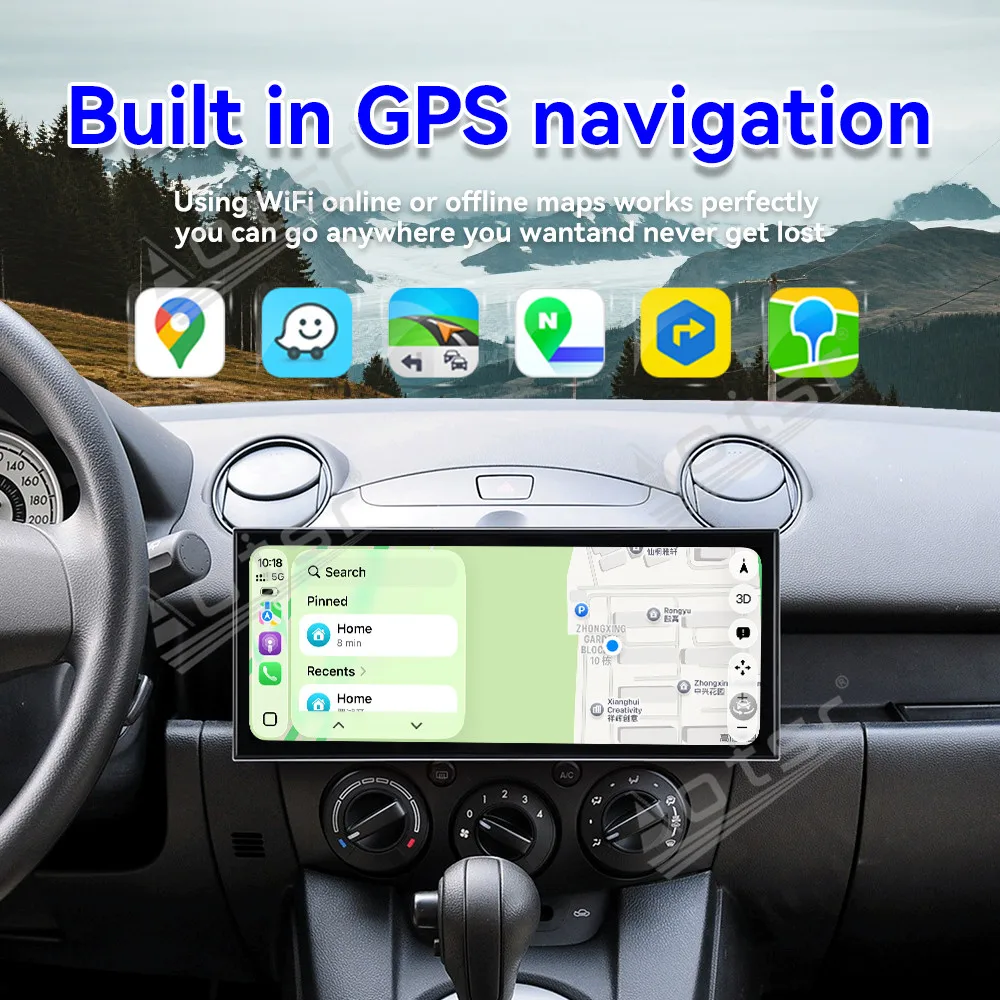 Android 15 Multifunctional Stereo Radio 15.8 Inch Full HD Clear Display Professional GPS Navi Audio System For Mazda 2 2007-2014