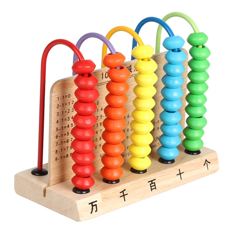 Wooden Montessori Math Toy Computing Rack Counting Calculating Beads Abacus Educational Toys Baby Early Learning Children Toys