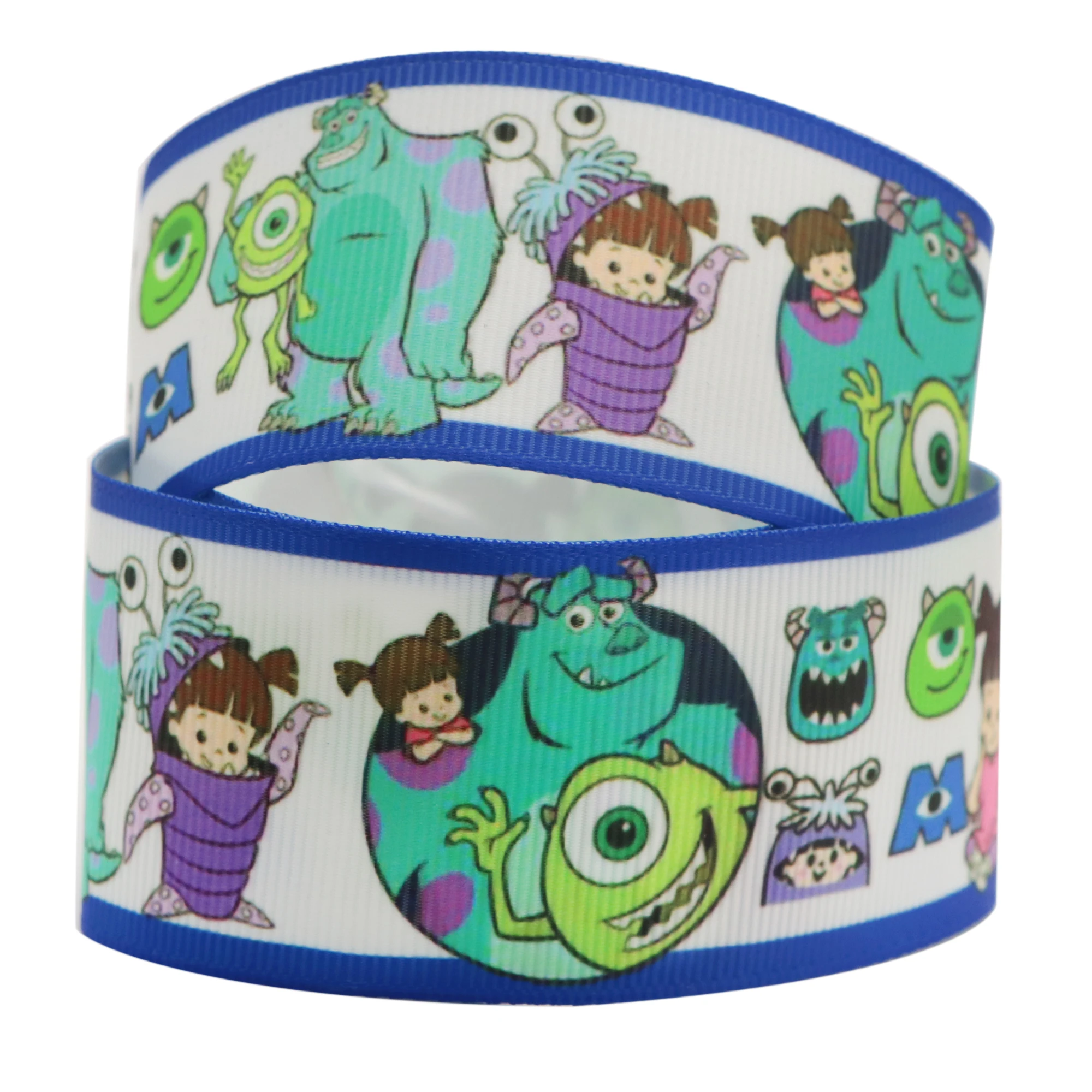 Disney 5 jardów wiele rozmiarów MONSTER INC drukowane ryps wstążka na Hairbows DIY zapasy rzemieślnicze wstążki w stylu kreskówki