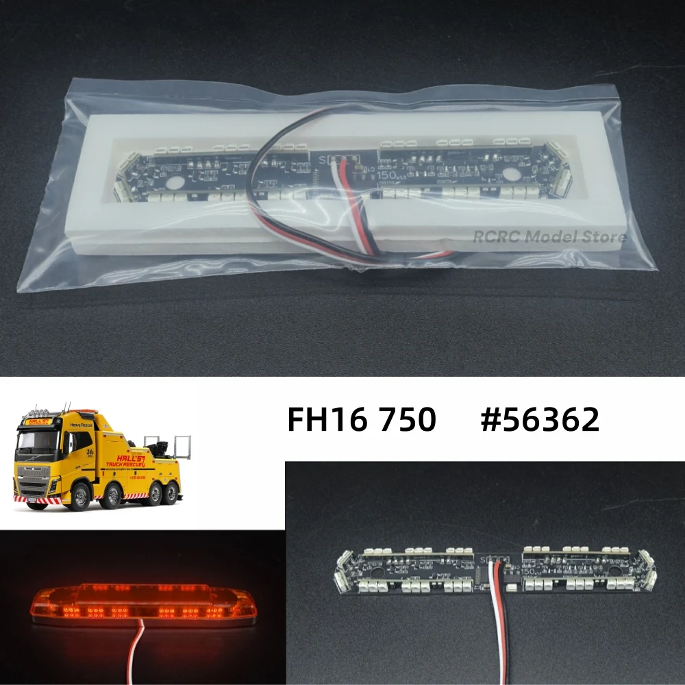 RC Truck Roof LED Light Strip 5V Circuit Board 10 Modes For Tamiya Volvo FH16 GLOBETROTTER 750 8x4 Tow Truck 1/14 RC Parts