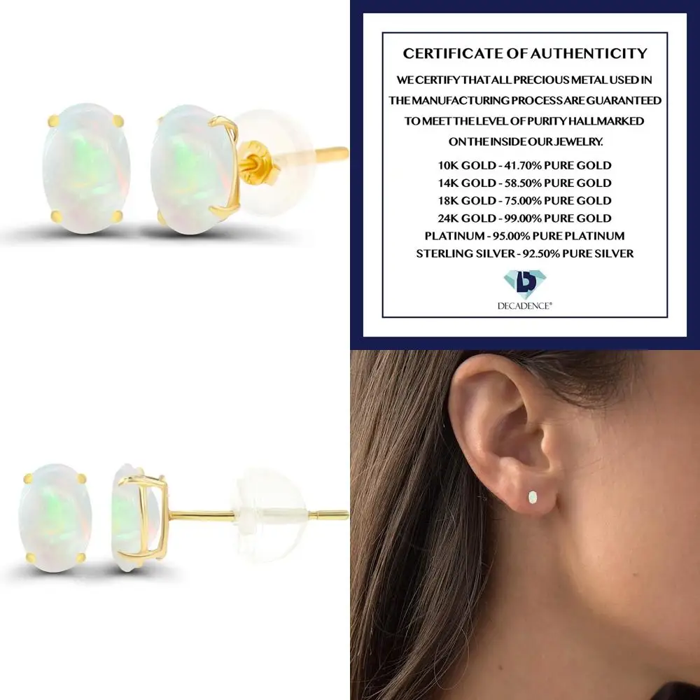 

Овальные серьги-гвоздики из настоящего камня, золото 14 карат, 6x4 мм для женщин — гипоаллергенные, натуральные или созданные драгоценные камни