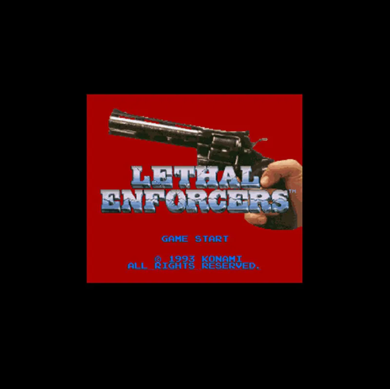 Lethal Enforcers NTSC 16 Bit Big Gray Game Card For 46Pin USA Game Players